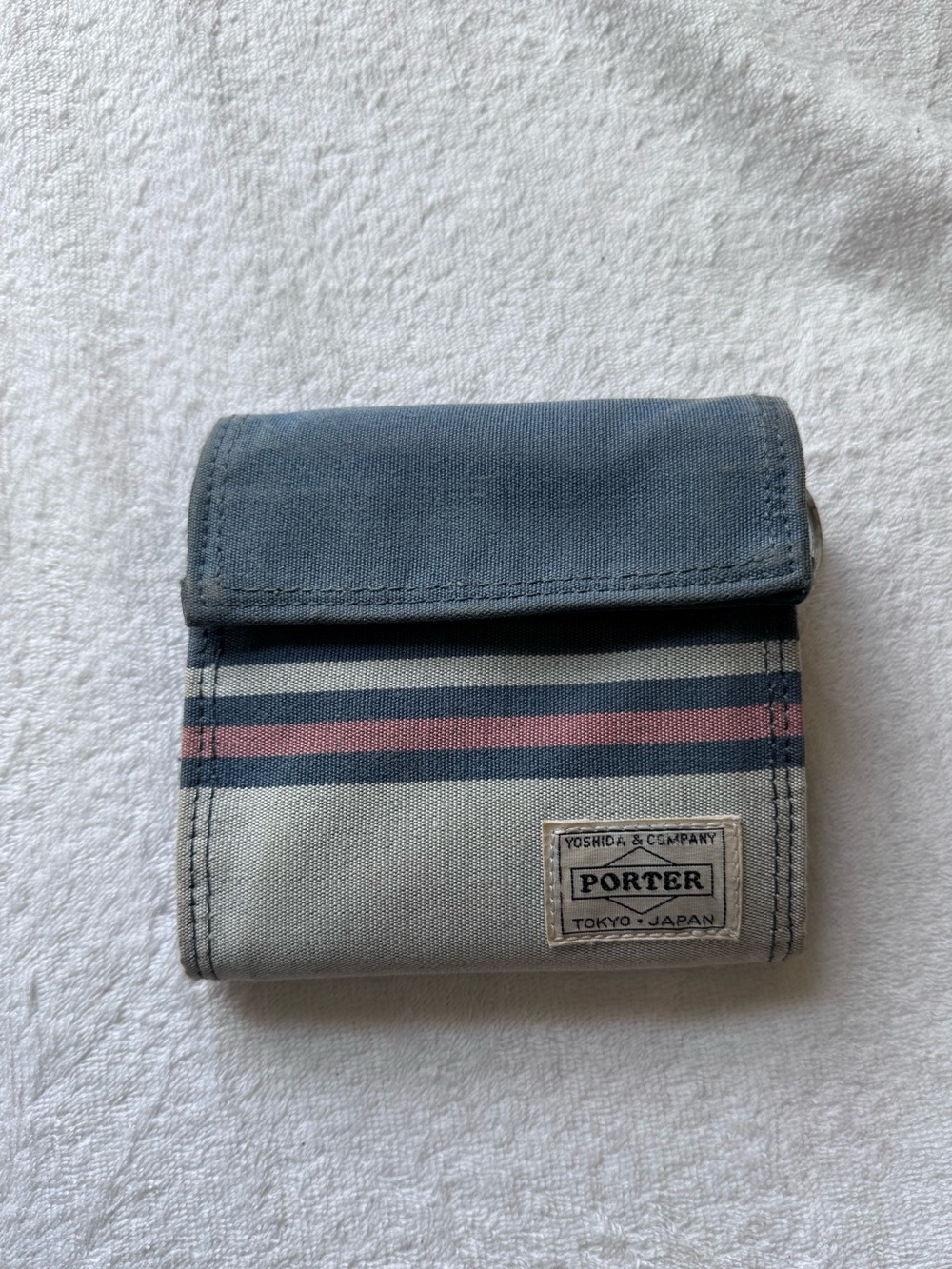 Vintage Porter Yoshida Sunbrella Trifold Denim Wallet